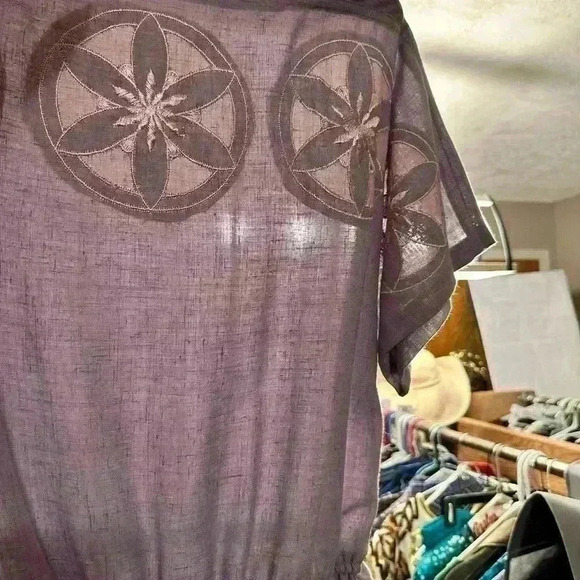 Vintage Applause II by Marge Kane Lavender A Line Short Sleeve Dress Size Small. - Picture 9 of 14